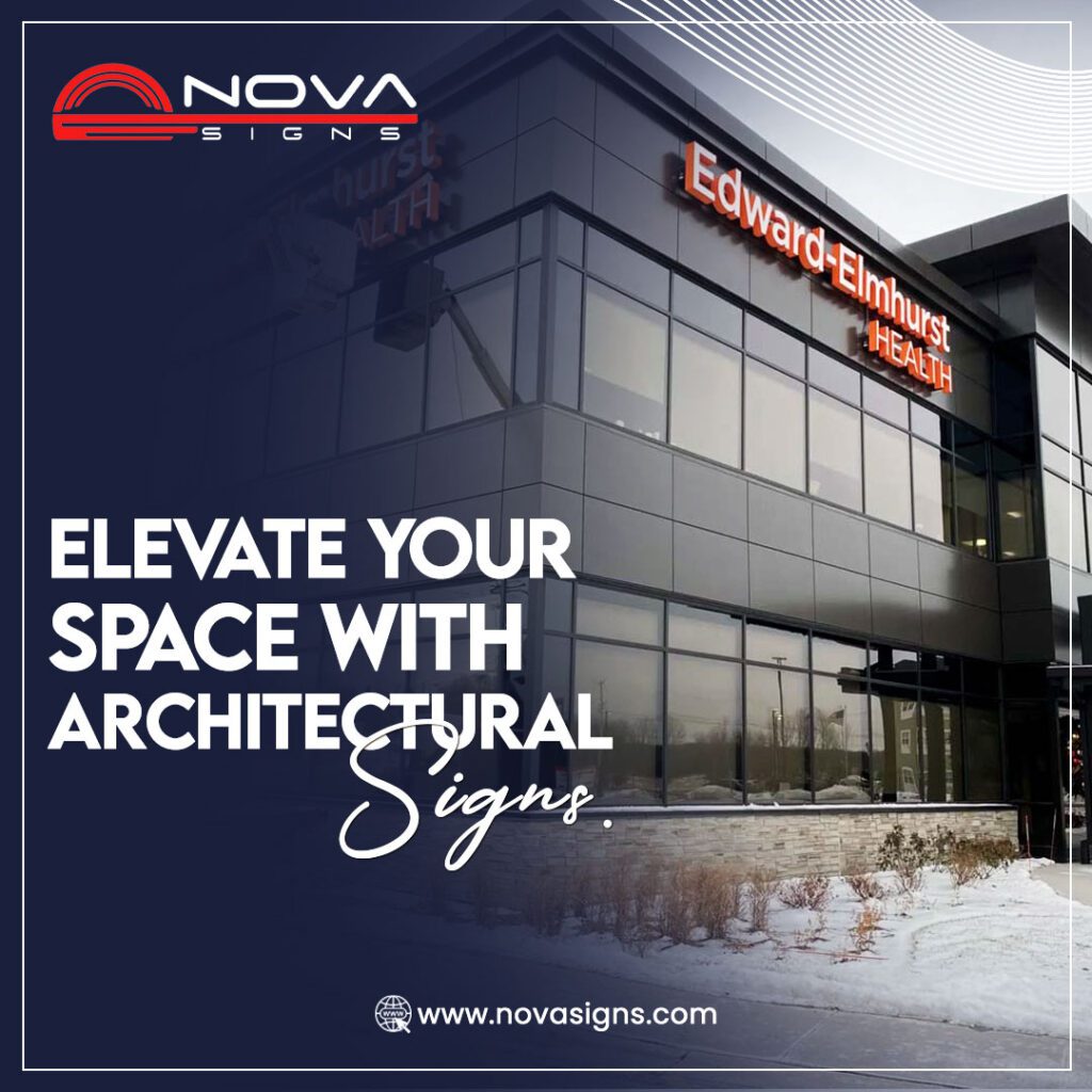 Architectural building sign – High-quality exterior signage for commercial buildings, hospitals, and corporate offices, enhancing brand presence.